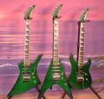 Completely green guitars